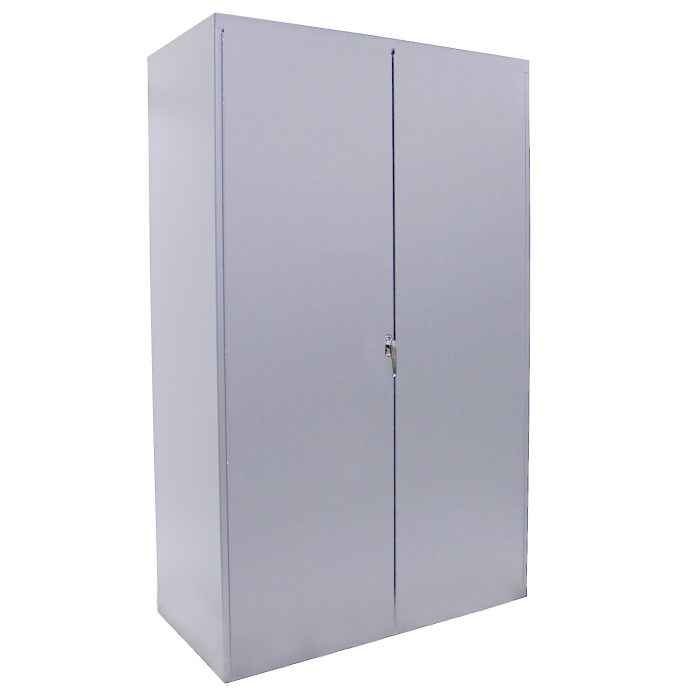 Deluxe Cabinet, Flush Door, 36x78", Silver